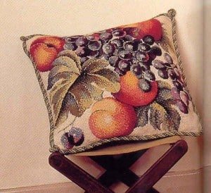 cross-stitch pattern Cushion "Alfresco Grapes"