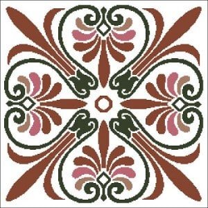 cross-stitch pattern Ancient Greek ornament