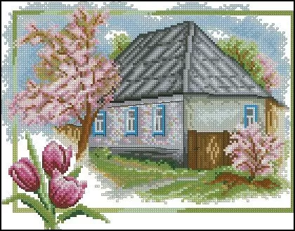 Free Springtime Cross Stitch Pattern