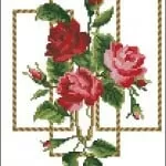 Free cross-stitch pattern roses