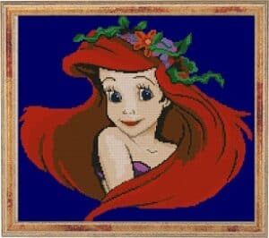 disney cross-stitch pattern arial