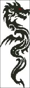 Free Cross-stitch design "Black dragon"