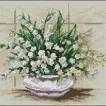 Free cross-stitch design "Lilies of the valley"