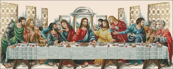 Cross Stitch Pattern The Last Supper Free Cross Stitch Patterns