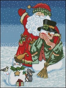 free cross-stitch santa claus