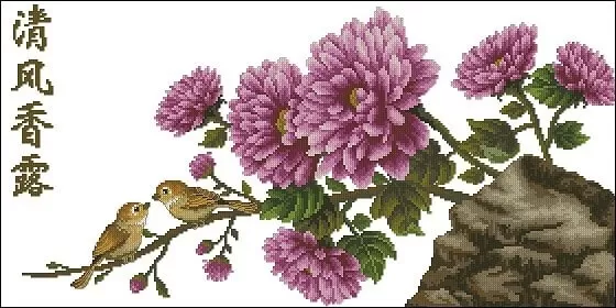 cross-stitch flowers