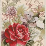 cross-stitch patterns tea rose