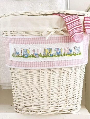 Laundry-themed alphabet-cross-stitch pattern