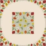 Free cross-stitch pattern for square tablecloth