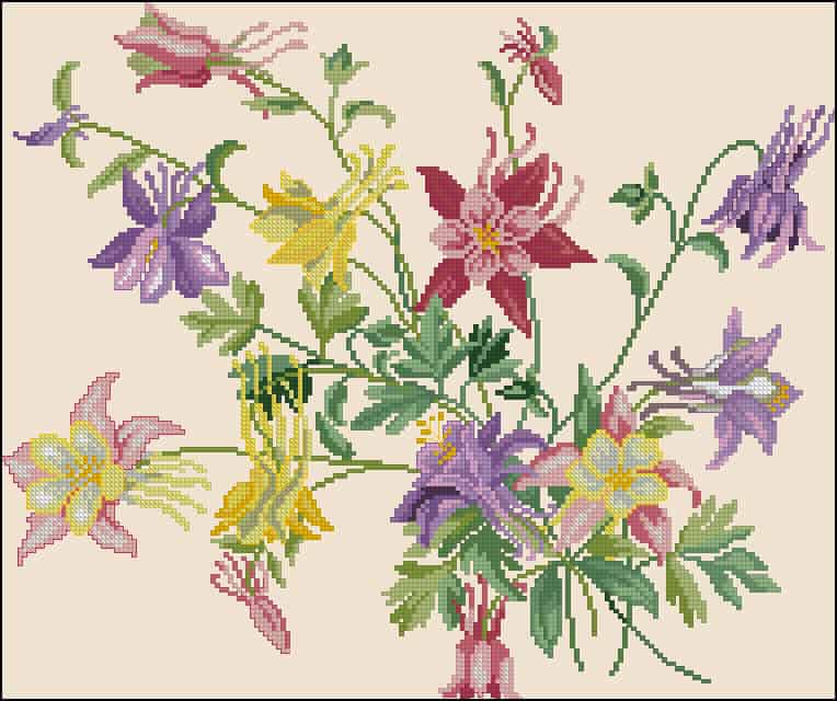"Spring flowers"-cross-stitch desingn