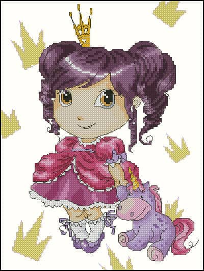 little Princess-free cross-stitch pattern