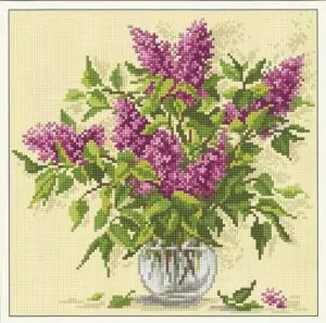 Lilac-free cross-stitch pattern