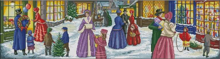 Christmas festivities-cross-stitch pattern free
