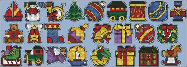 Christmas toys-free cross-stitch pattern