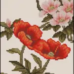 Chinese motif "Bird and flowers"-cross-stitch design