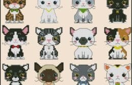 Funny Cats Free Cross Stitch Patterns