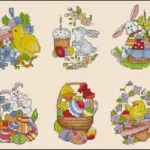 Easter cards-cross-stitch patterns