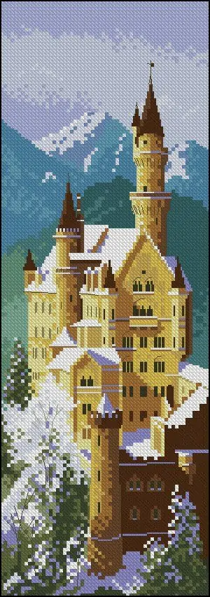 Neuschwanstein Castle-cross-stitch design