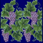 Grapes-cross-stitch pattern for pillow