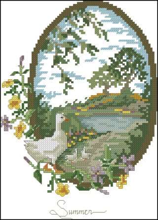 Summer- cross-stitch design - Free Cross-stitch patterns