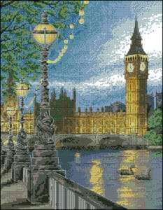 London. Big Ben-cross-stitch design