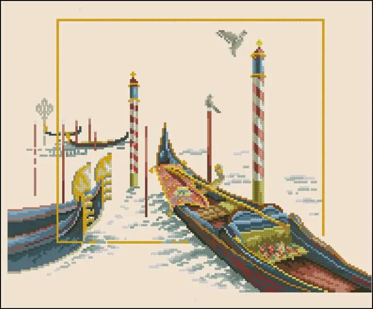 Venice-cross-stitch pattern