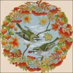 Sparrows-cross-stitch pattern.