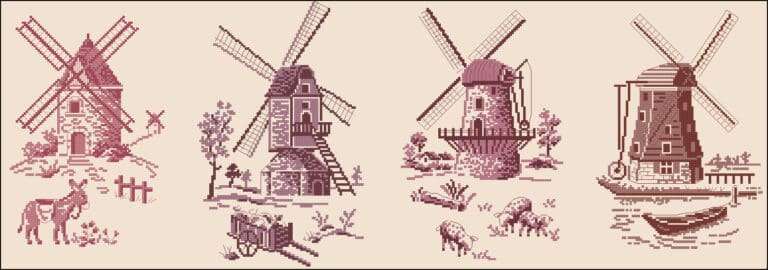 Mills -cross-stitch pattern