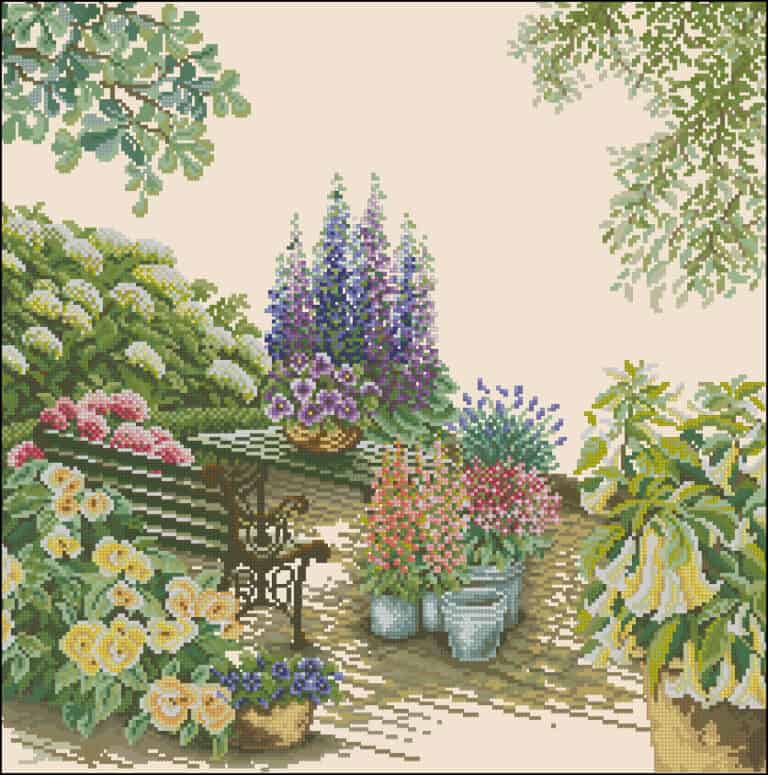 My garden-cross-stitch pattern