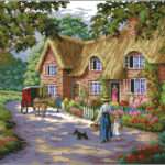 Postman visit-cross-stitch design