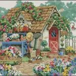 Gardener's house-cross-stitch design