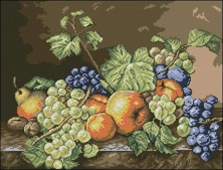 Dutch still life-cross-stitch design
