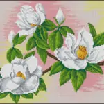 Magnolia Grandiflora-cross-stitch design