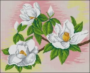Magnolia Grandiflora-cross-stitch design