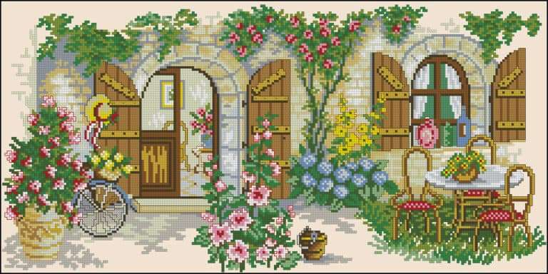 My garden-cross-stitch design