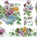 Flower compositions-cross-stitch designs