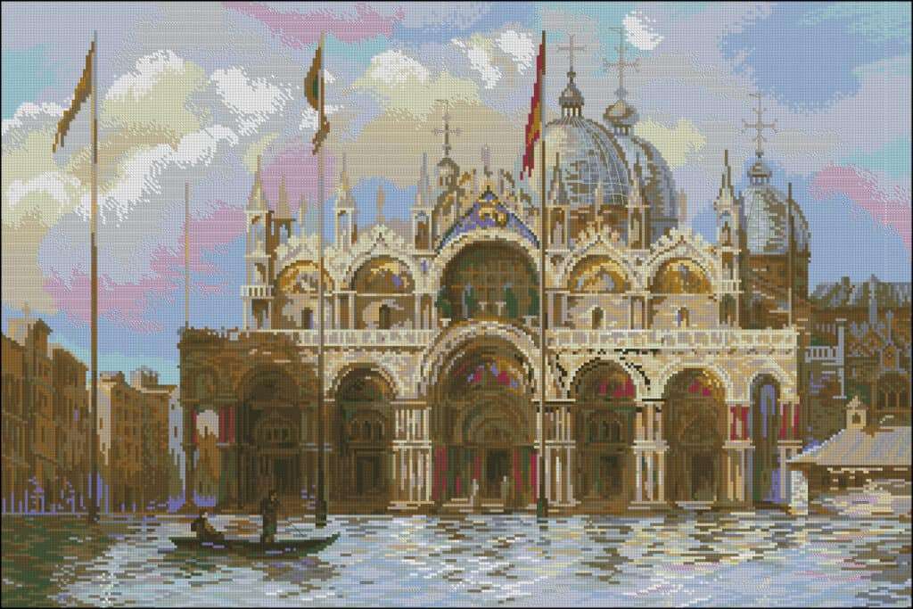 Venice Piazza San Marco-cross-stitch design