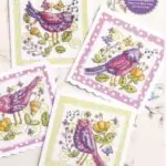 Greeting cards "Songbird"-cross-stitch designs