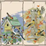 Seasonal birds-cross-stitch design