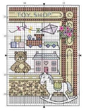 Chic shops cards-cross-stitch designs - Free Cross-stitch patterns