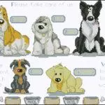 Sampler "Dogs"-free cross-stitch pattern
