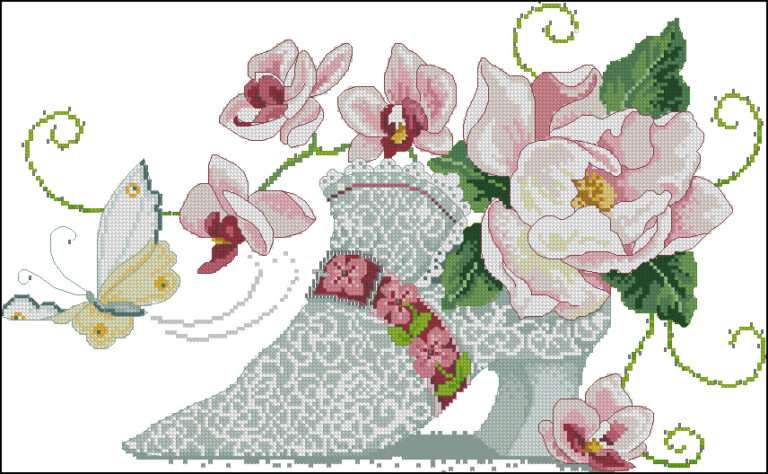 Age of elegance-free cross-stitch design
