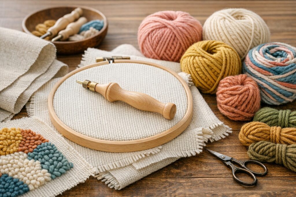 Beginner’s Guide to Punch Needle: Choosing the Right Fabric and Yarn