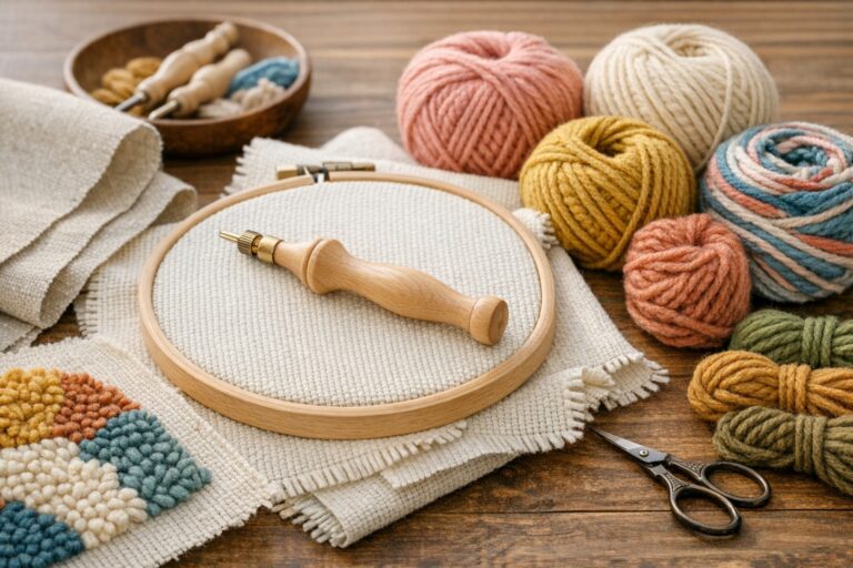 A Beginner’s Guide to Punch Needle: Choosing the Right Fabric and Yarn