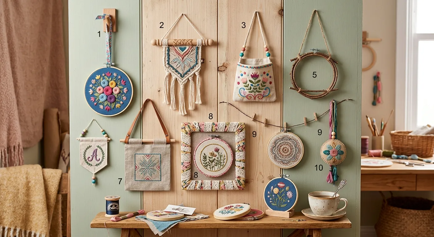10 Creative Ways to Finish and Display Your Embroidery Without Frames